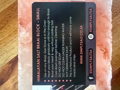 Himalayan salt braai Block small