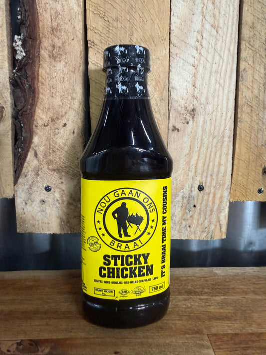 Ons gaan nou braai Sticky Chicken