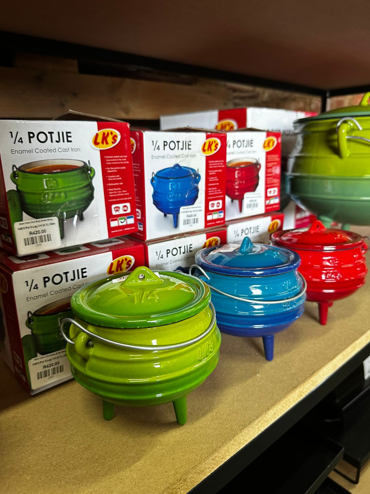 LK's Quater Enamel Coated Cast Iron Potjie